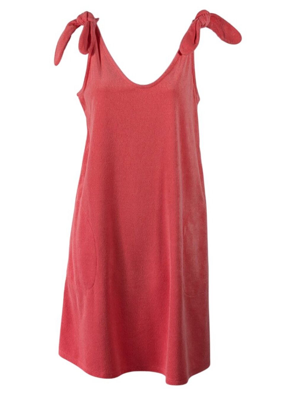 NIC+ZOE Coral Terry Cloth Tie-Shoulder Resort Dress Cover-Up Size M